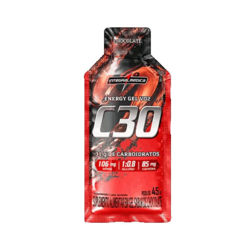 Integralmédica Vo2 Energy Gel C30 C/ Cafeína (45g) - Sabor: Chocolate