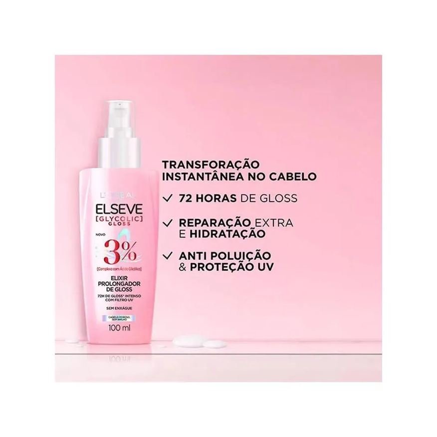 Elseve Sérum Capilar Prolongador de Gloss Glycoli 100ml