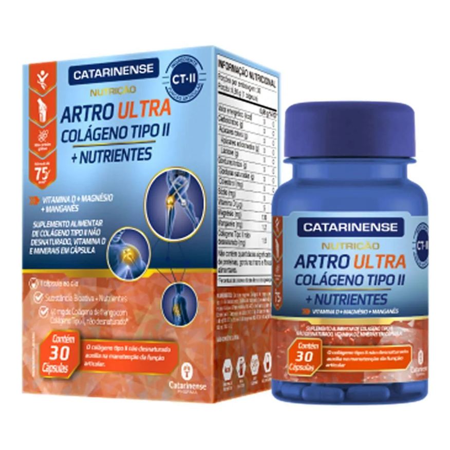 Catarinense Artro Ultra Colágeno Tipo Ii - 30 Cápsulas - Nutrição