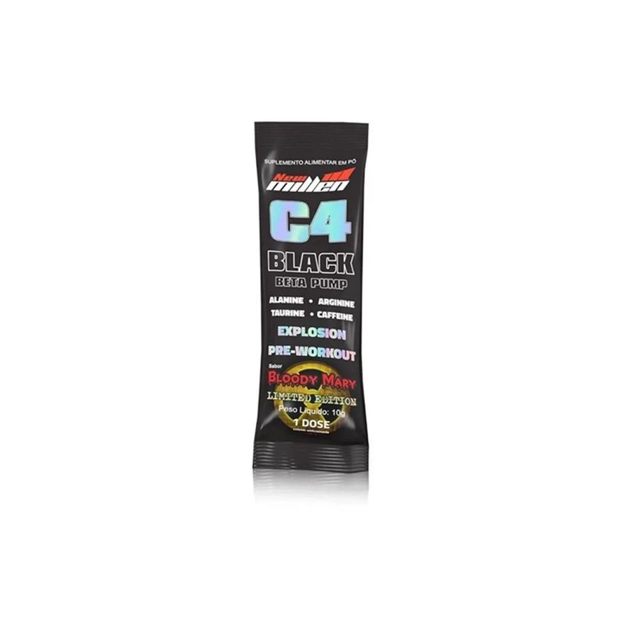 New Millen C4 Black Beta Pump - 1 Sachê 10g Bloody Mary
