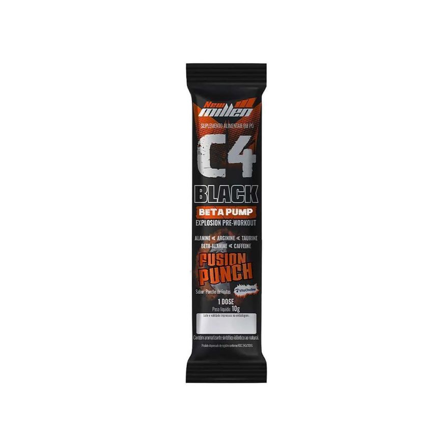 New Millen C4 Black Beta Pump Explosion - 1 Sachê 10g Fruit Punch