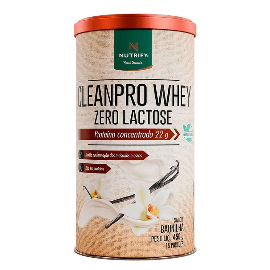 Nutrify Cleanpro Whey Zero Lactose - 450g Baunilha