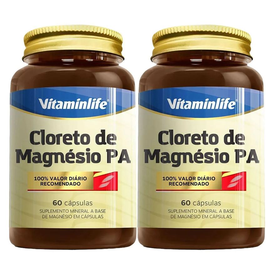 Vitaminlife Kit 2X Cloreto de Magnésio Pa - 60 Cápsulas
