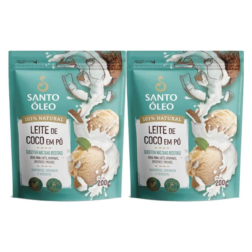 Santo Óleo Kit 2X Leite de Coco em Pó - 200g
