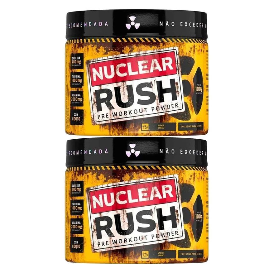 Body Action Kit 2X Nuclear Rush Pre Workut Powder - 100g Limão - Bodyaction