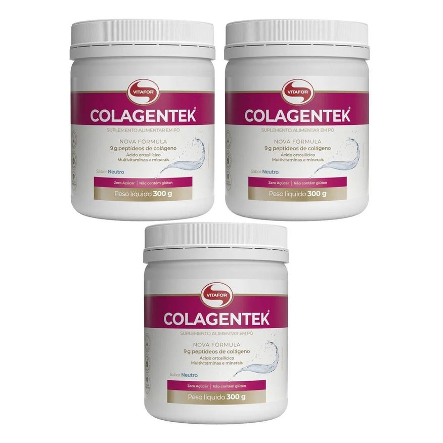 Vitafor Kit 3X Colagentek - 300g Neutro