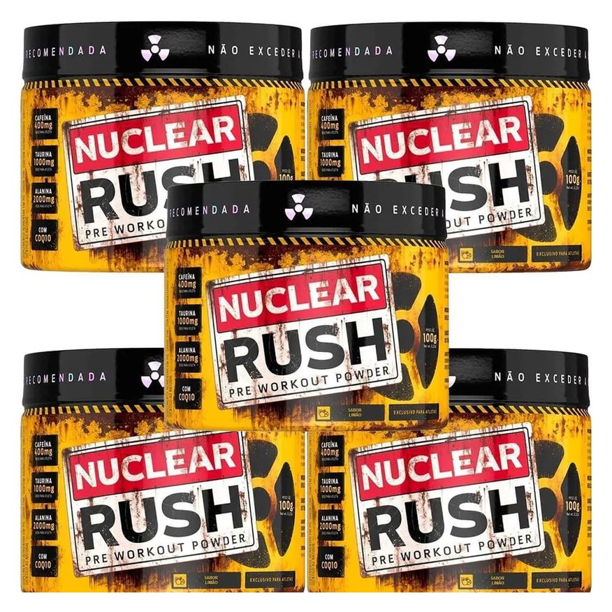 Body Action Kit 5X Nuclear Rush Pre Workut Powder - 100g Limão - Bodyaction