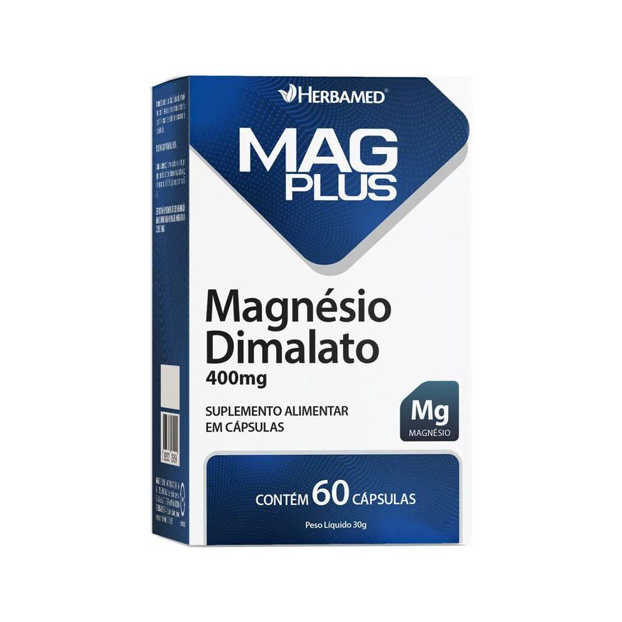 Herbamed Magplus Magnésio Dimalato - 60 Cápsulas