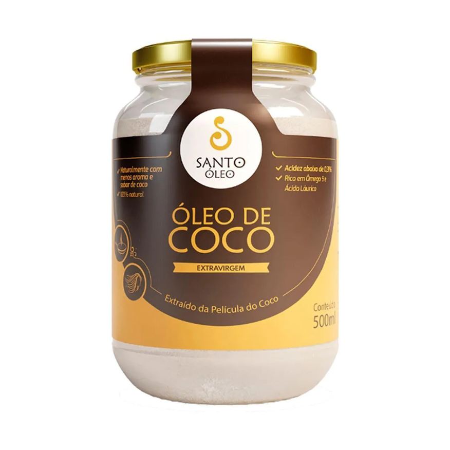 Santo Óleo Óleo de Coco Extra Virgem de Película - 500ml