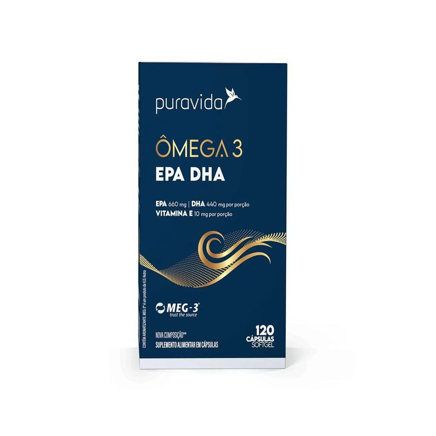Puravida Omega 3 Epa Dha Nova Composição - 120 Cápsulas
