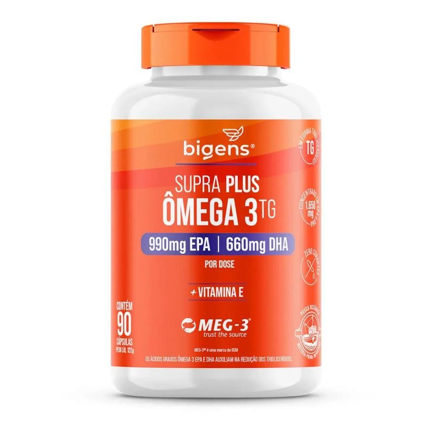Bigens Supra Plus Omega 3 + Vitamina e - 90 Cápsulas