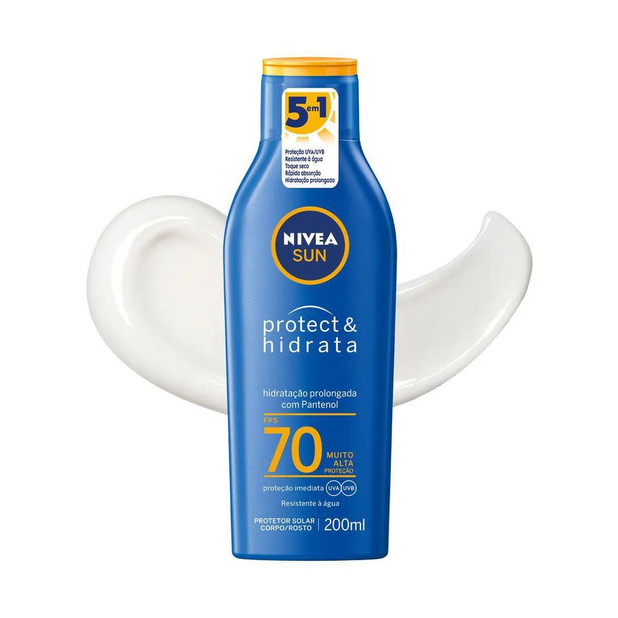 Nivea Protetor Solar Corporal Sun Protect & Hidrata FPS 70 200ml