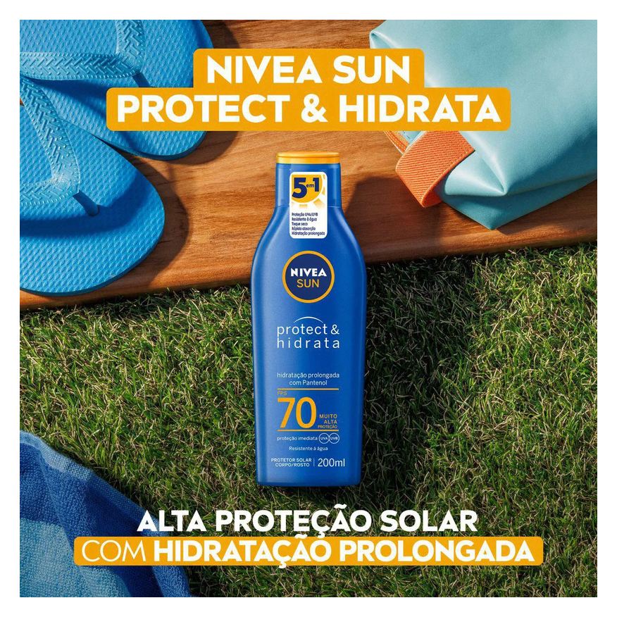 Nivea Protetor Solar Corporal Sun Protect & Hidrata FPS 70 200ml