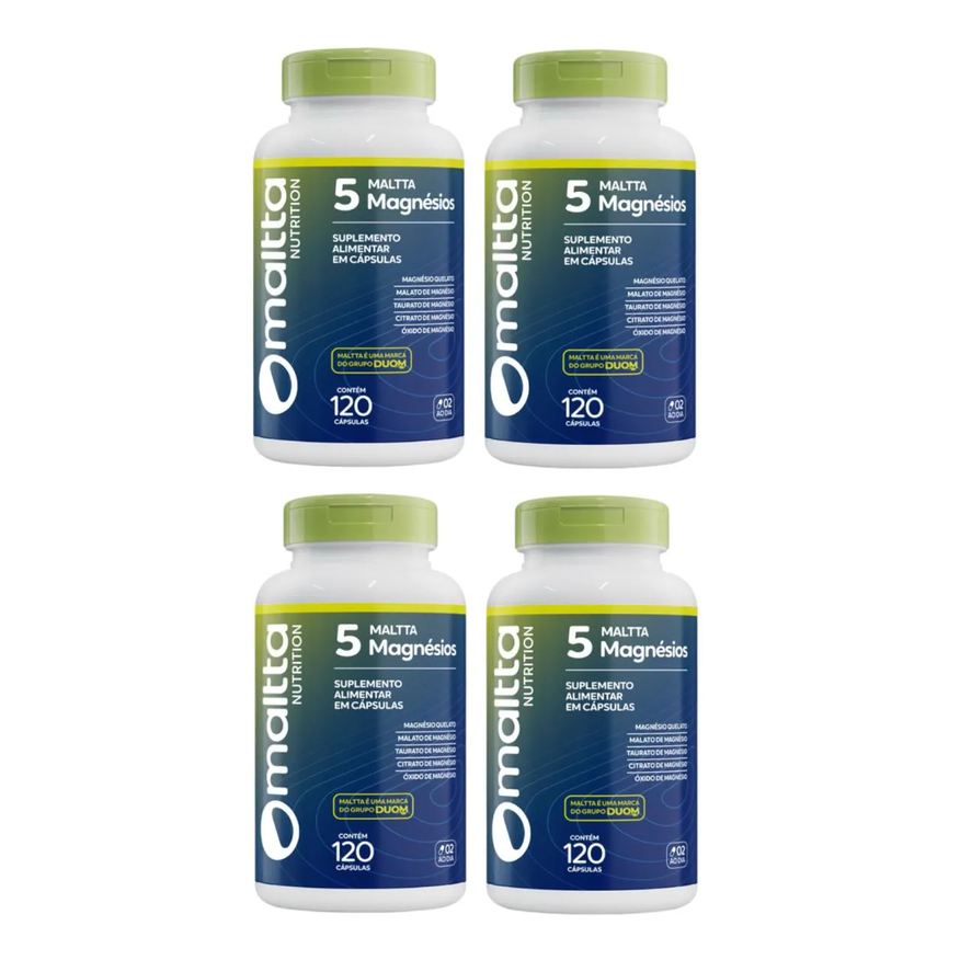 Maltta Nutrition 4 Unidades Maltta 5 Magnésios 120 Cápsulas