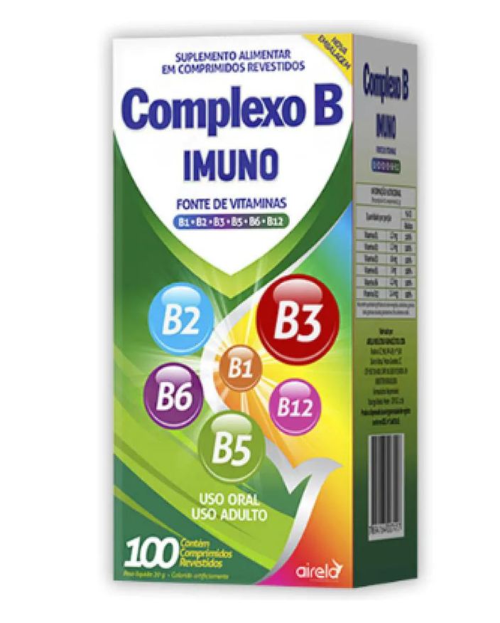 Airela Complexo B com B12 Imuno com 100 Comprimidos