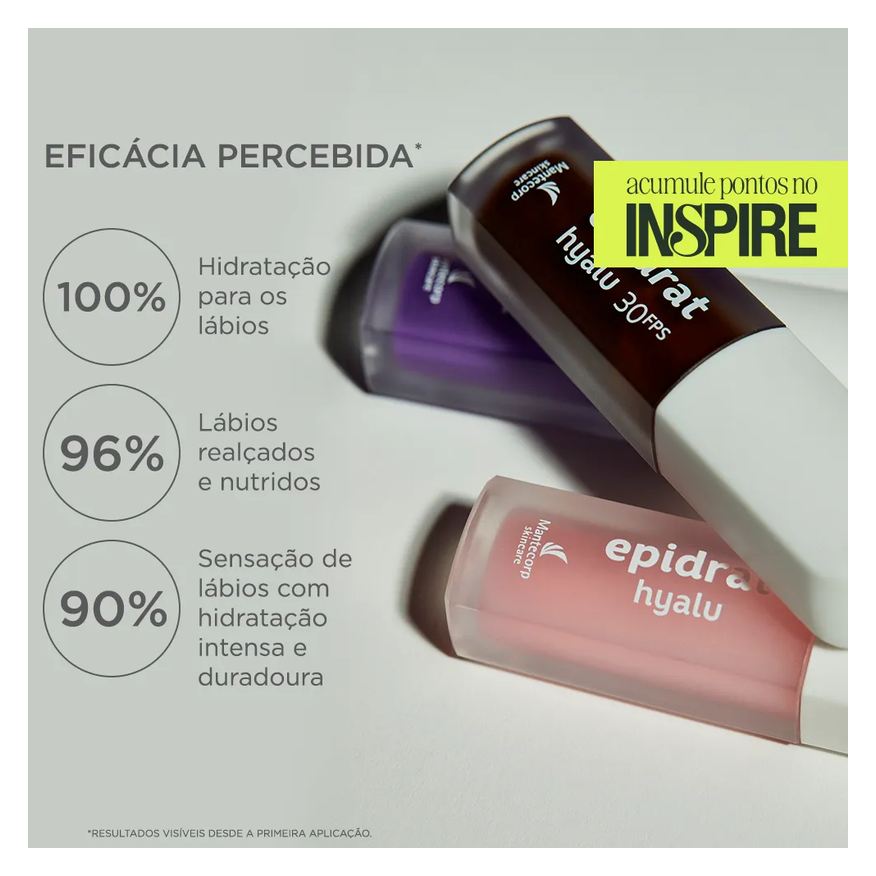 C/ Kit 3 Lip Oil - Epidrat Hyalu sem Cor