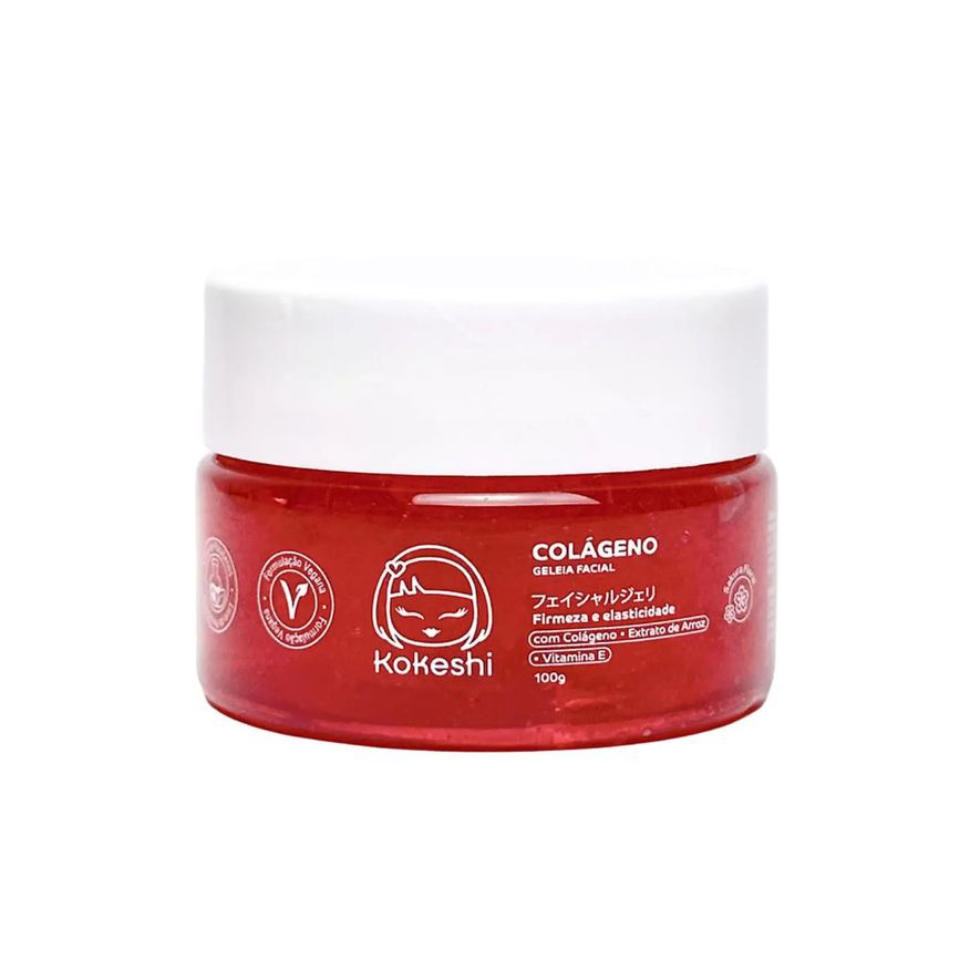 Kokeshi Geleia Hidratante Facial de Colágeno Pele Firme 100g Textura Jelly Cream