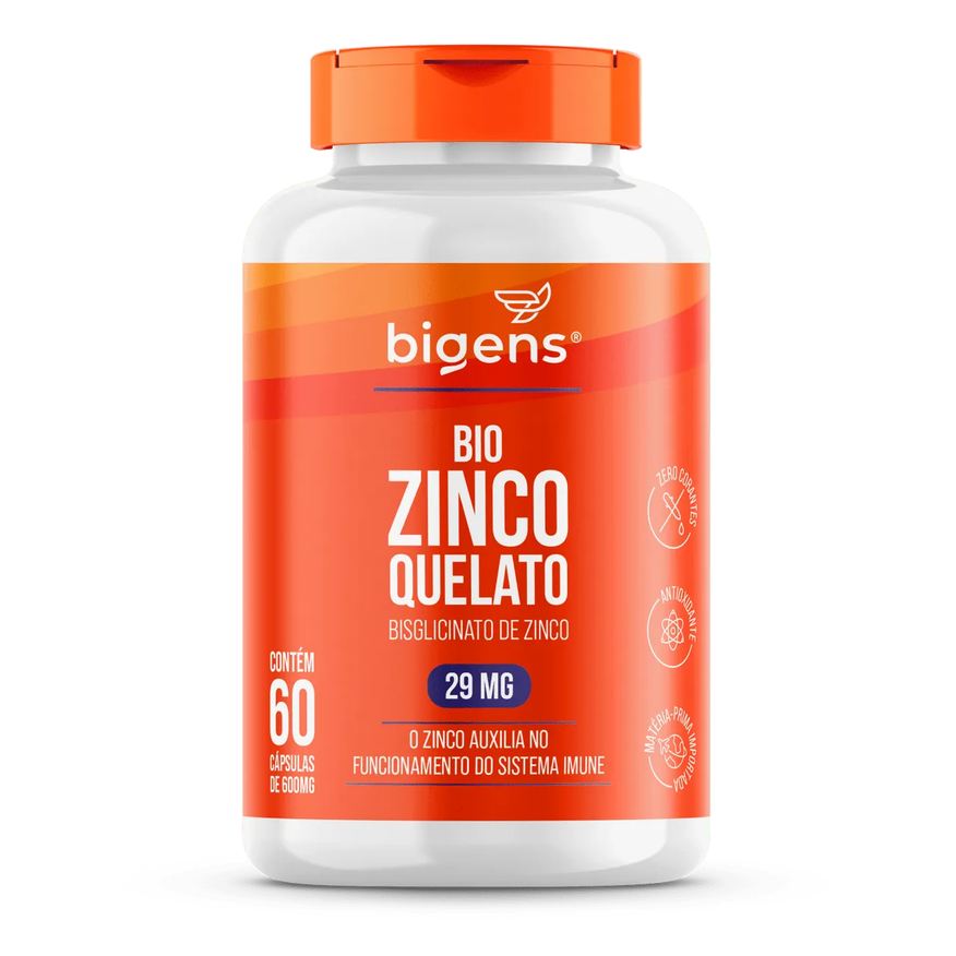 Bigens Bio Zinco Quelato 500mg 60 Cápsulas