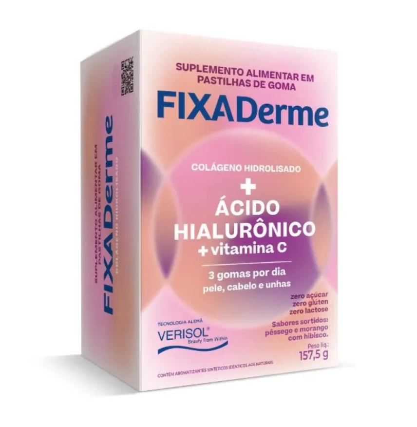 Eurofarma Fixa Derme Colágeno Hidrolisado + Ácido Hialurônico 15 Sachês