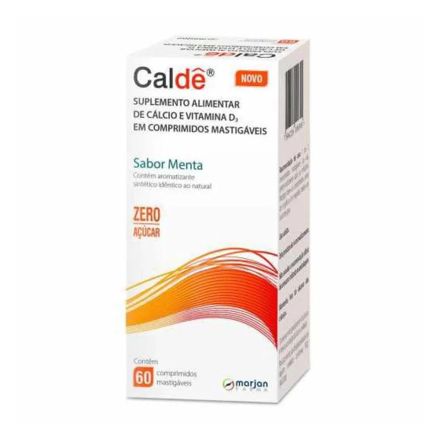 Marjan Suplemento Alimentar de Cálcio e Vitamnina D Caldê Sabor Menta com 60 Comprimidos Mastigáveis