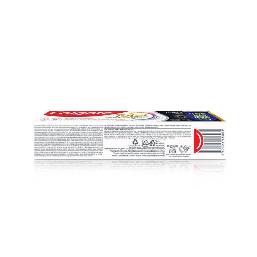 Colgate Creme Dental Total Carvão Ativado 140g