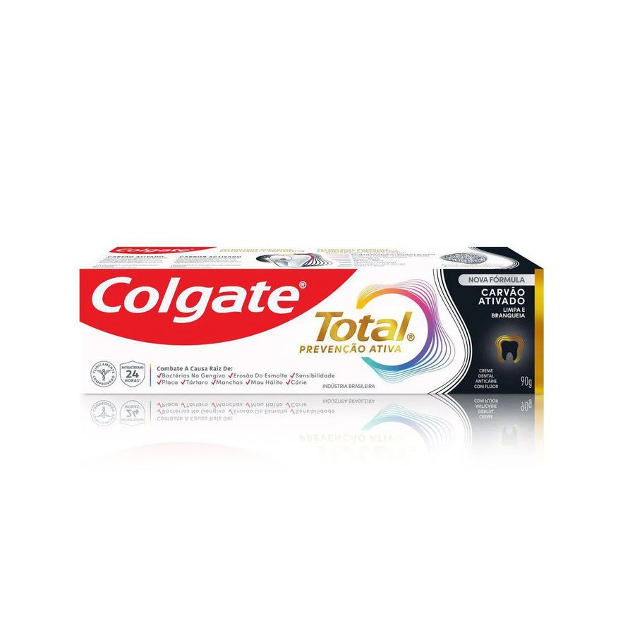 Colgate Creme Dental Total Carvão Ativado 90g