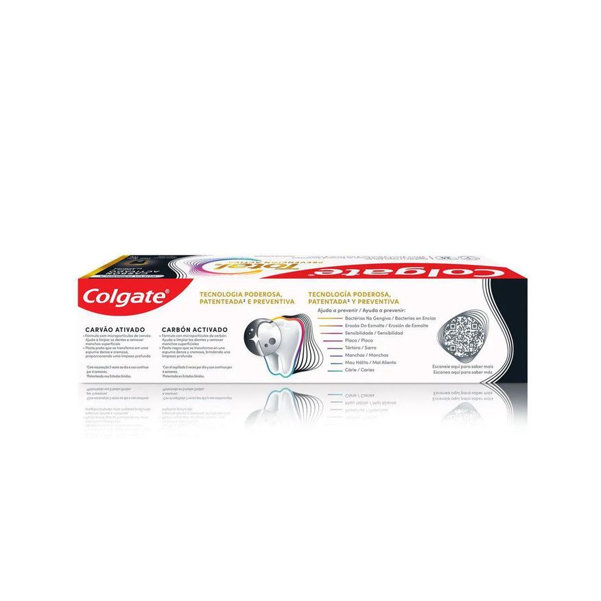 Colgate Creme Dental Total Carvão Ativado 90g