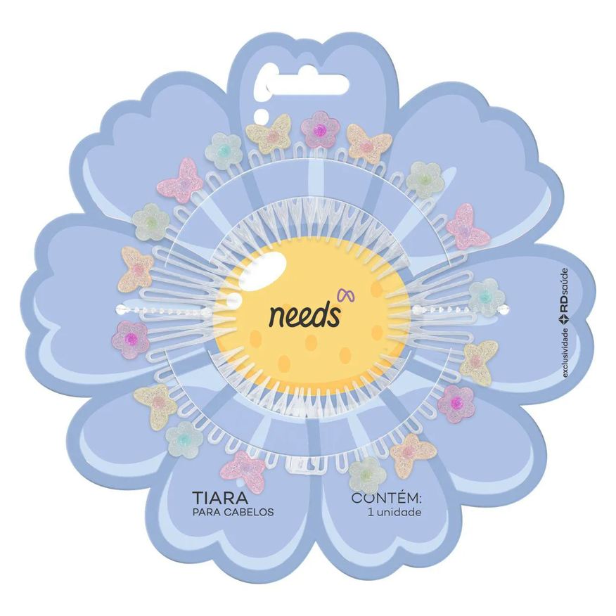 Needs Tiara para Cabelos Jardim de Inverno Borboletas 1 unidade