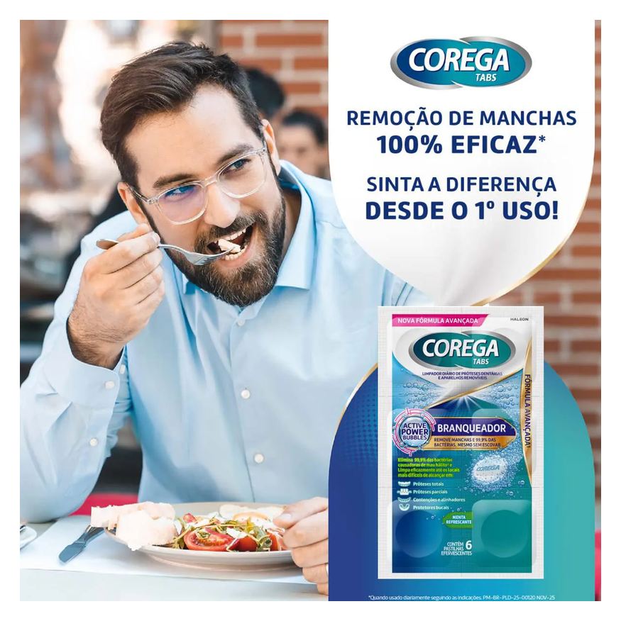 Tabs Corega Branqueador 6 Pastilhas