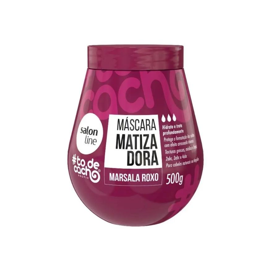 Salon Line #Todecacho Máscara Matizadora Marsala Roxo 500g