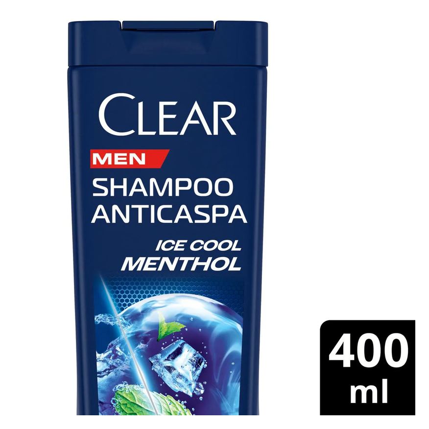 Anticaspa Shampoo Clear Men Ice Cool Menthol 400ml