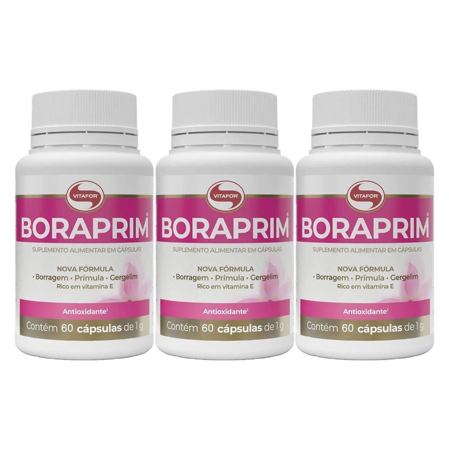 Vitafor Kit 3X Boraprim - 60 Cápsulas