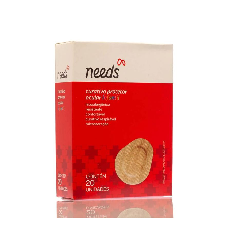 Needs Protetor Ocular Infantil Bege 20 Unidades