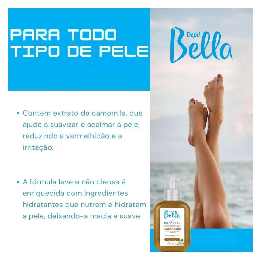 Pré Kit e Pós Depilação 140ml + Gel Calmante Depil Bella