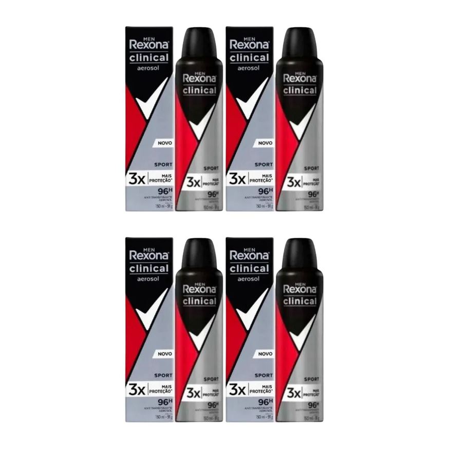 Rexona Kit C4 Desodorante Aero Clinical Sport 150ml