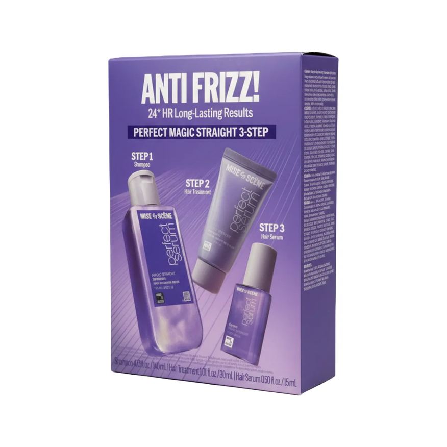 Miseenscene Kit Mise En Scène Perfect Magic Straight Trio Shampoo 140ml + Tratamento 30ml + Sérum 15ml
