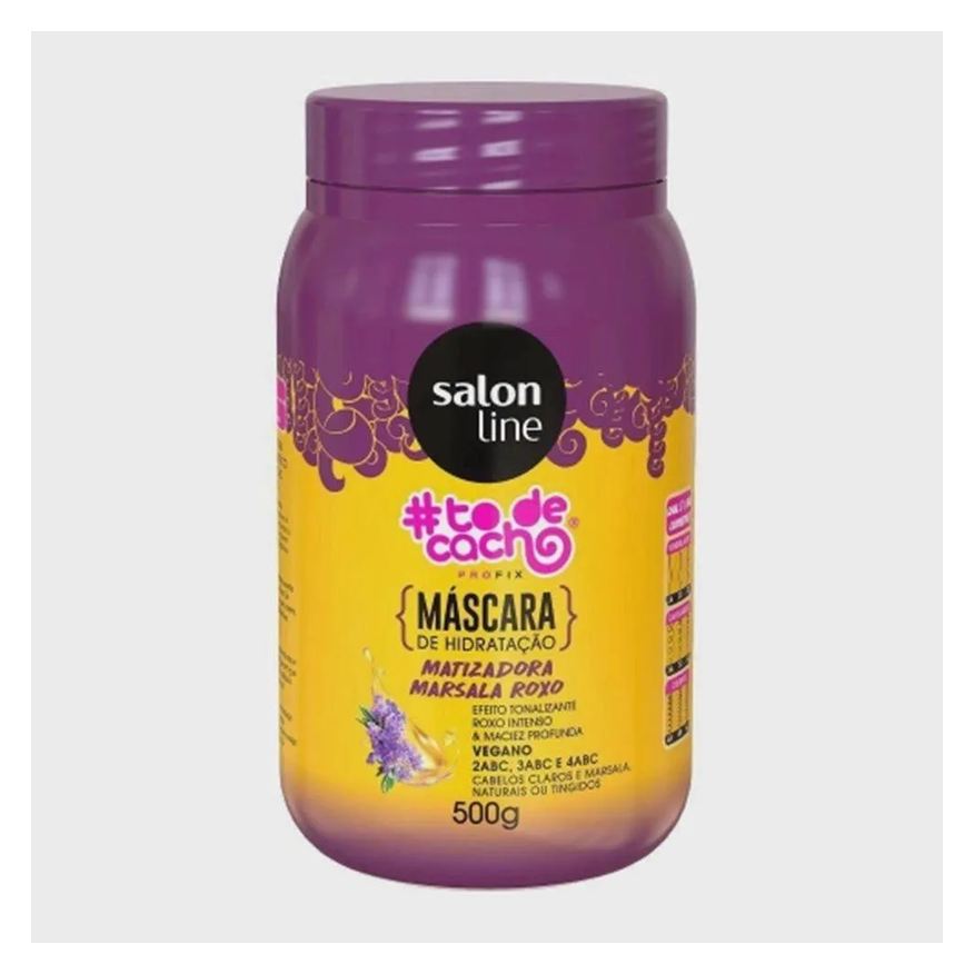 Salon Line Maionese Capilar To de Cacho Matizadora Marsala Roxo 500g