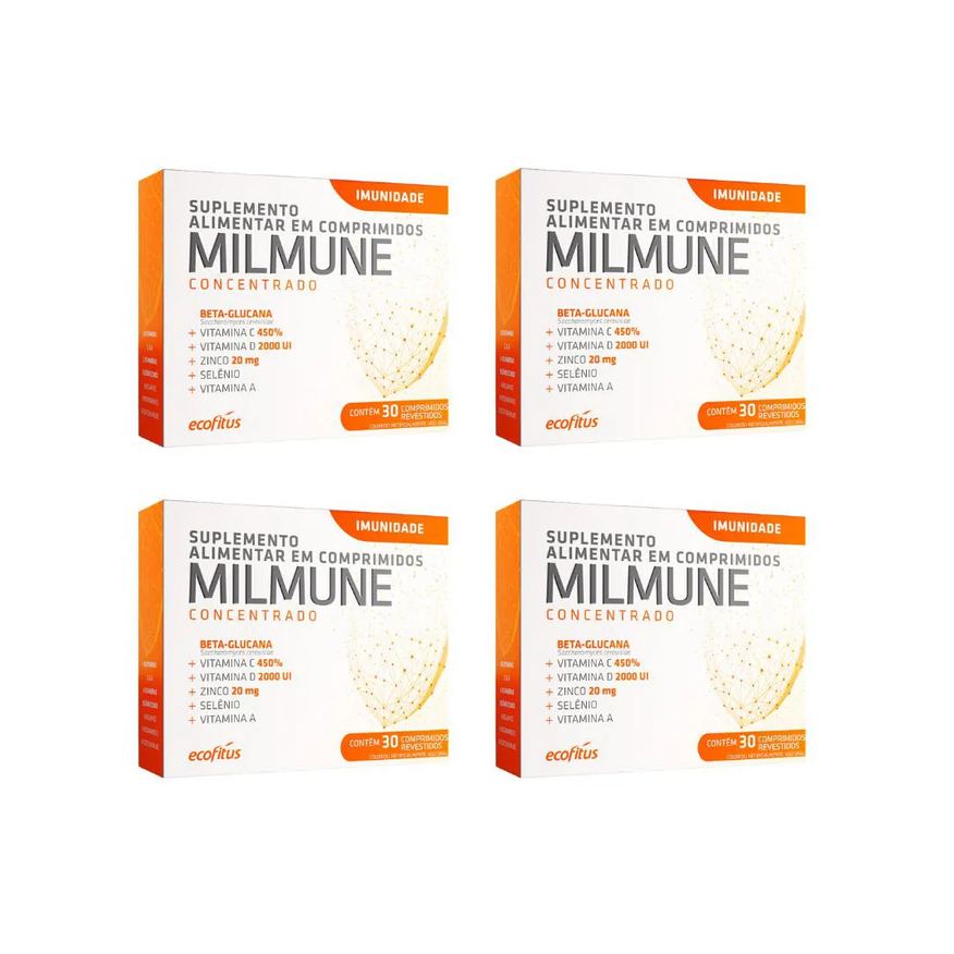 Ecofitus Kit 4 Milmune Concentrado Suplemento - 30 Cpr