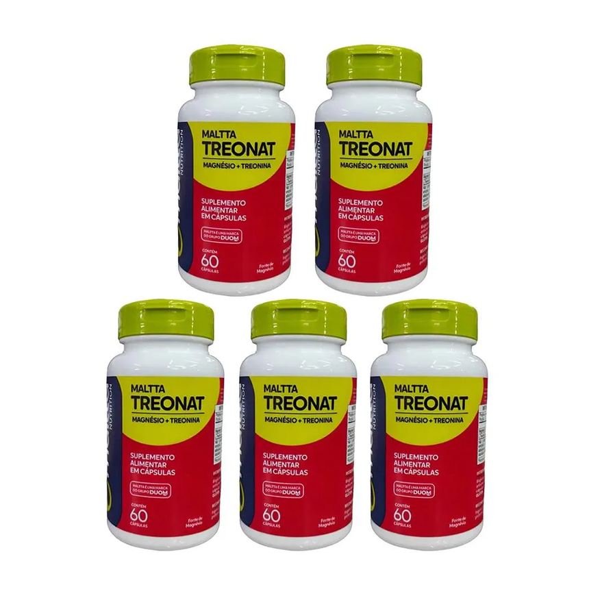 Maltta Nutrition Kit 5 Treonat Magnésio + Treonina - 60 Cápsulas - Maltta