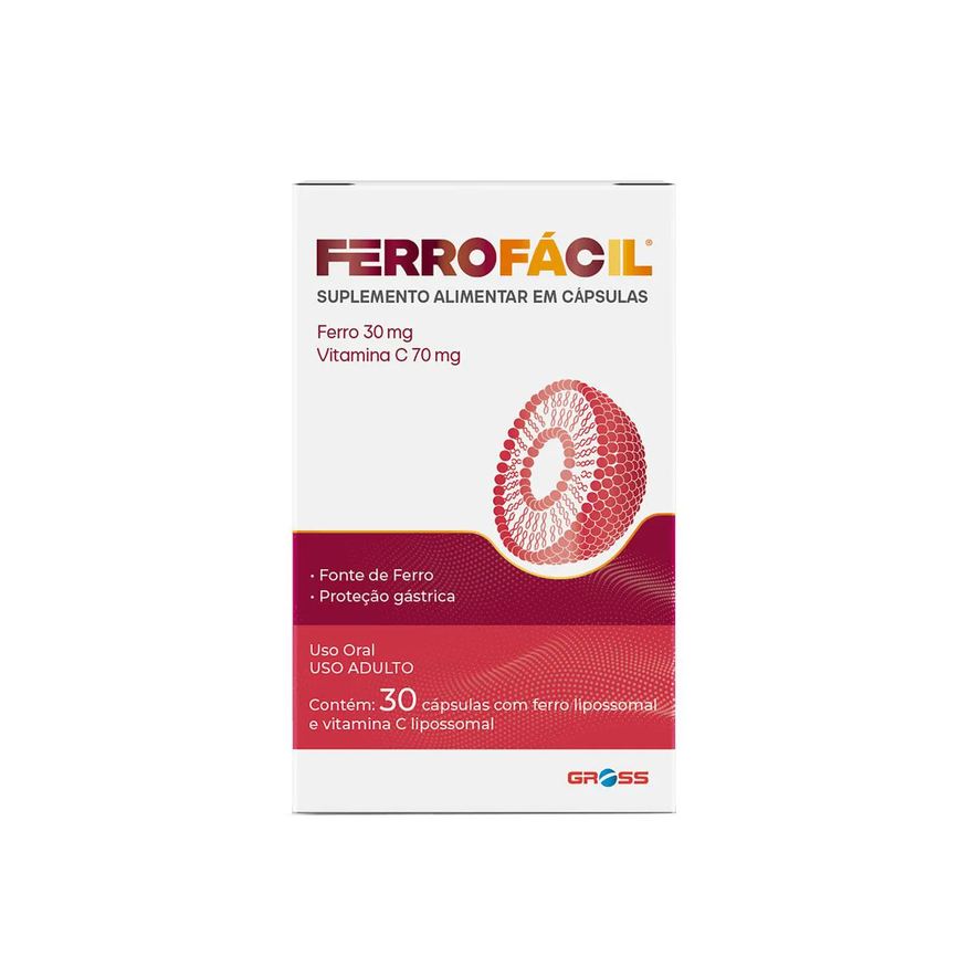 Ferro Fácil Suplemento Alimentar 30 capsulas