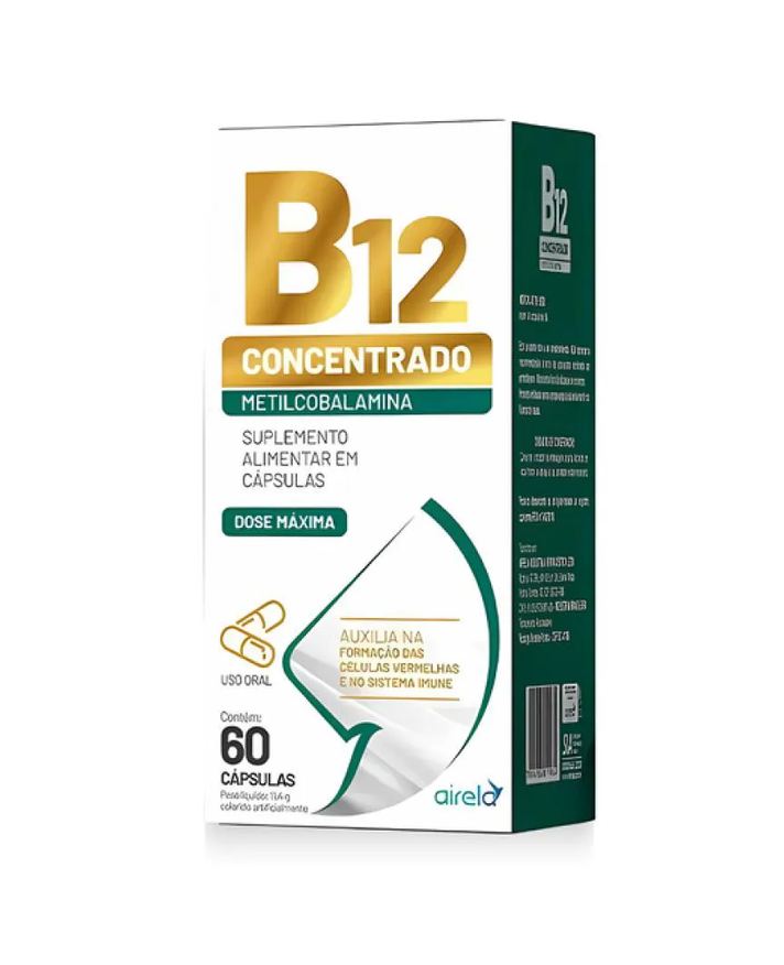 Airela Metilcobalamina B12 Concentrado C/60 Cápsulas