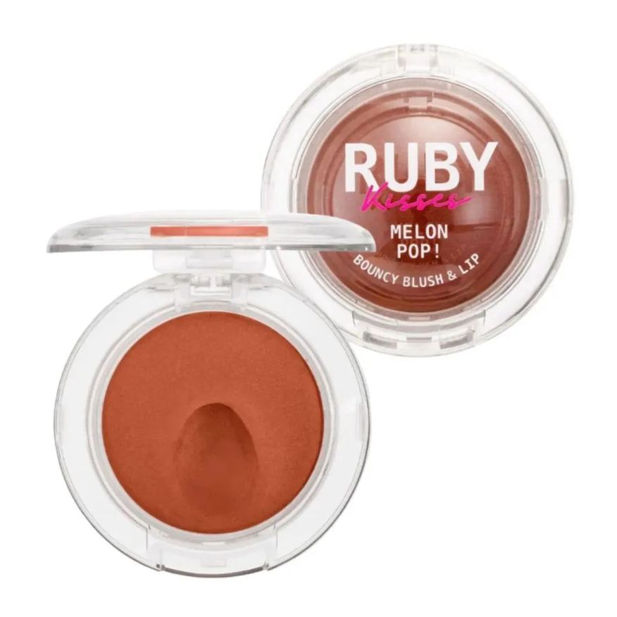 Kiss New York Blush e Lip Bouncy Ruby Kisses Melon Pop! Blonzy Mbb05Bb