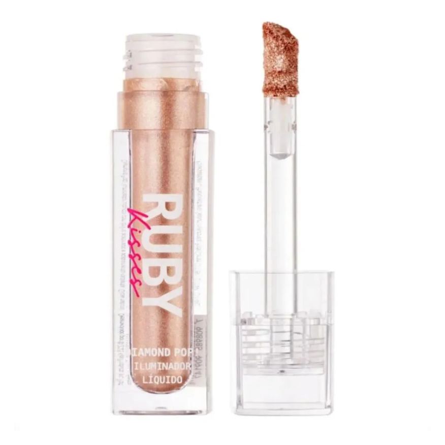 Kiss New York Iluminador Líquido Ruby Kisses Diamond Pop! Rose Dlh02Bb