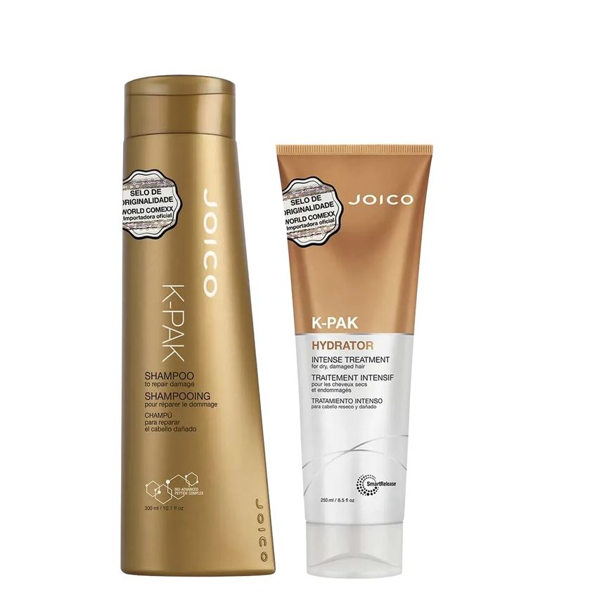 Joico Kit K-PAK Shampoo 300ml + Máscara de Hidratação 250ml