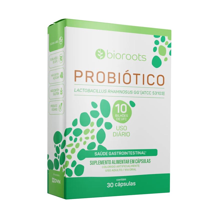 Bioroots Probiótico Lactobacillus Rhamnosus com 30 comprimidos