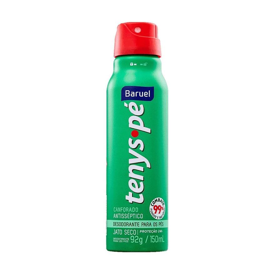 Baruel Desodorante para os Pés Tenys Pé - Jato Seco Canforado, 86g