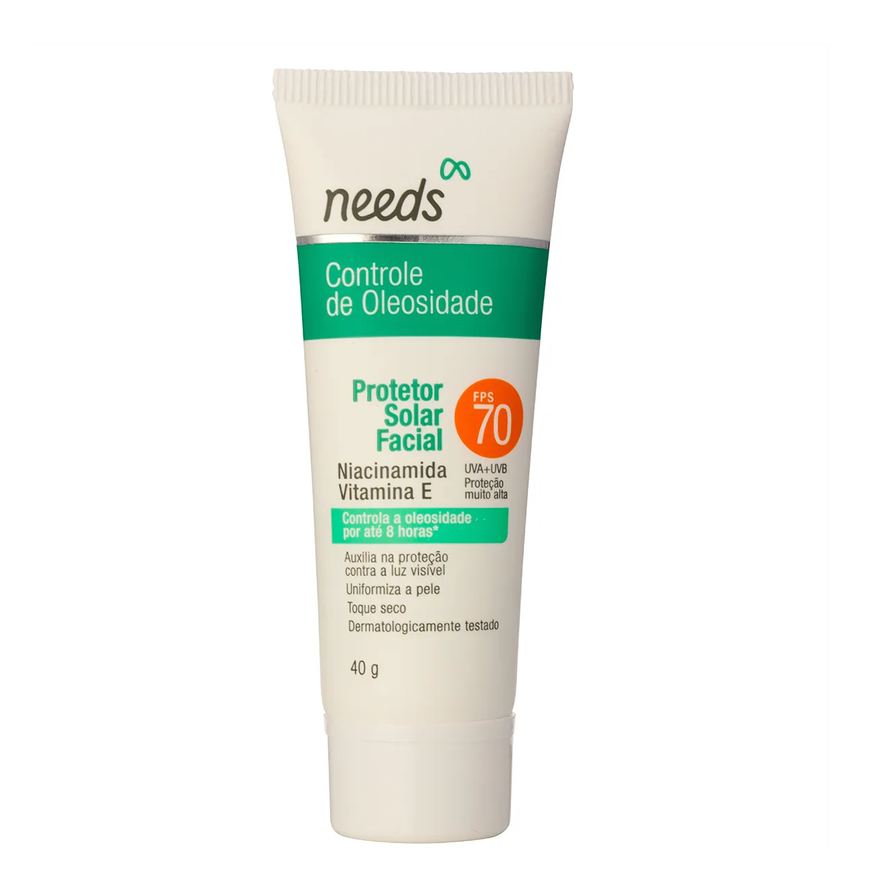 Needs Kit Facial Protetor Solar FPS 70 40g + Gel de Limpeza 60g