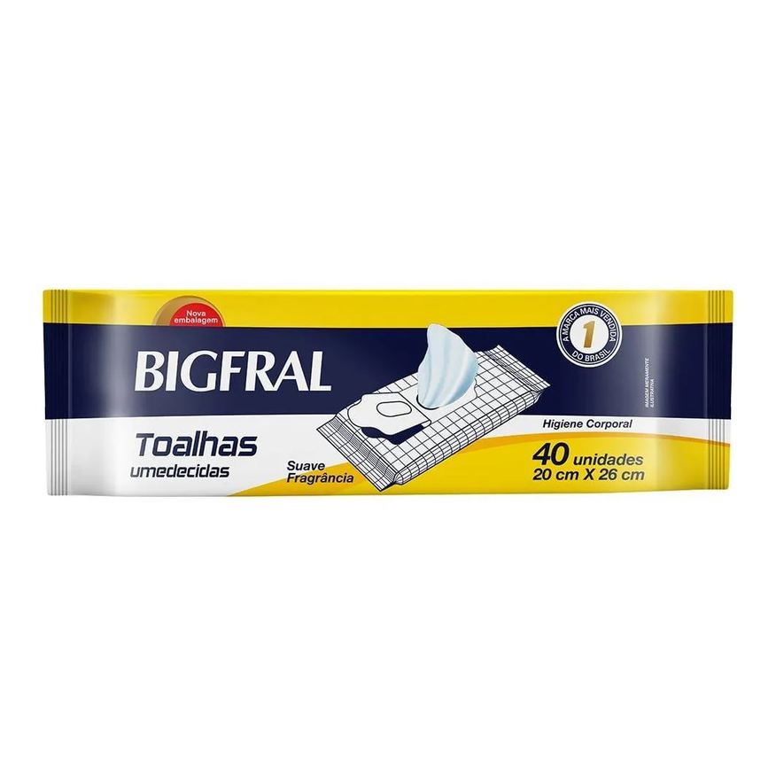 Cremer Toalhas Umedecidas Bigfral - Pacote com 40 Toalhas