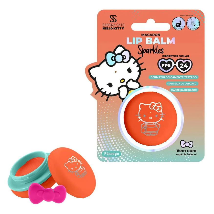 Cia Beauty Lip Balm Macaron Fps 24 Sparkles Hello Kitty Sabrina Sato 8g