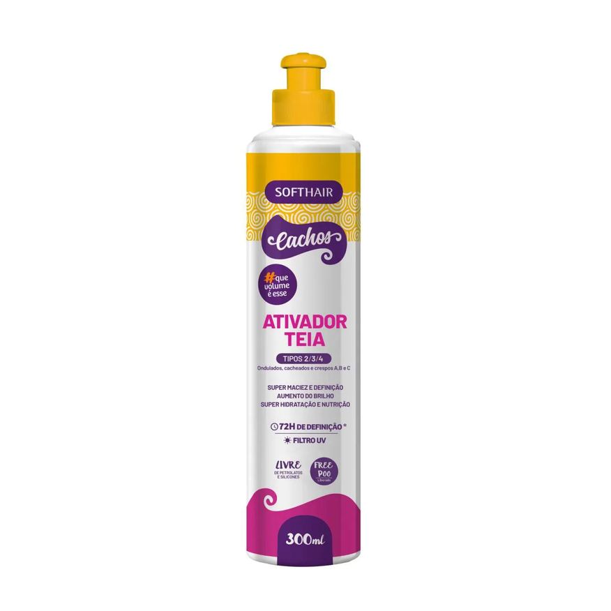 Soft Hair Ativador Efeito Teia para Cabelos Crespos Ondulado Cacheados